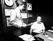 Fred Karger with Bill Roberts in his office at The Dolphin Group